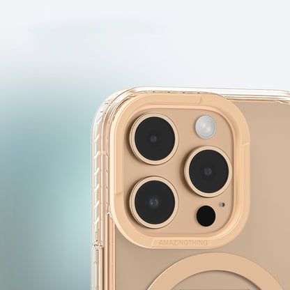 Apple iPhone 16 Pro Max Kılıf M-safe Şarj Özellikli Standlı Amazingthing Titan Pro Plus Kapak Siyah