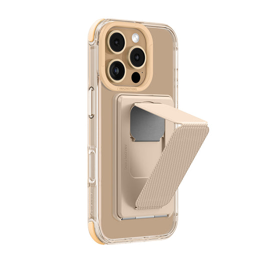 Apple iPhone 16 Pro Max Kılıf M-safe Şarj Özellikli Standlı Set Amazingthing Omni Adventure Serisi Kapak Rose Gold