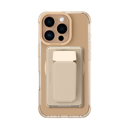 Apple iPhone 16 Pro Max Kılıf M-safe Şarj Özellikli Standlı Set Amazingthing Omni Adventure Serisi Kapak Rose Gold
