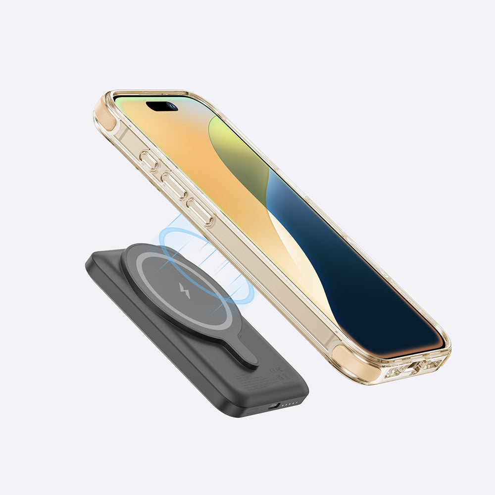 Apple iPhone 16 Pro Max Kılıf M-safe Şarj Özellikli Standlı Set Amazingthing Omni Adventure Serisi Kapak Rose Gold