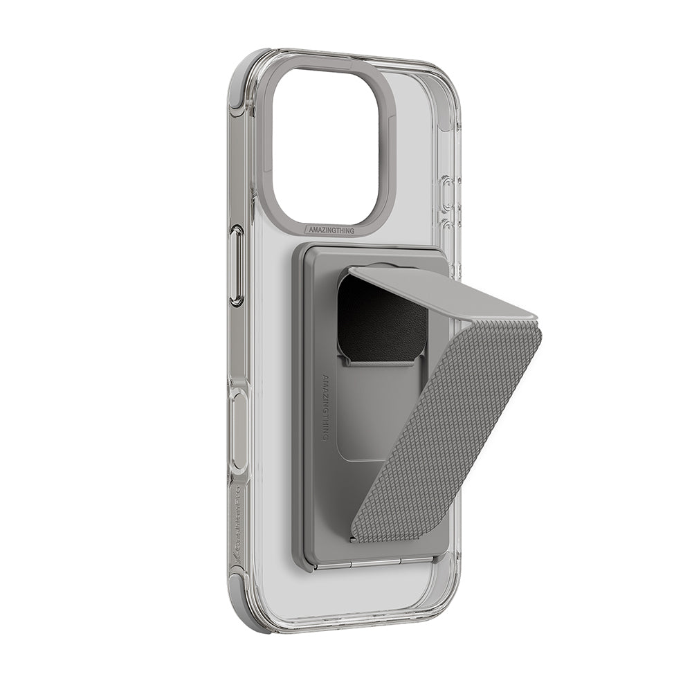 Apple iPhone 16 Pro Max Kılıf M-safe Şarj Özellikli Standlı Set Amazingthing Omni Adventure Serisi Kapak Rose Gold