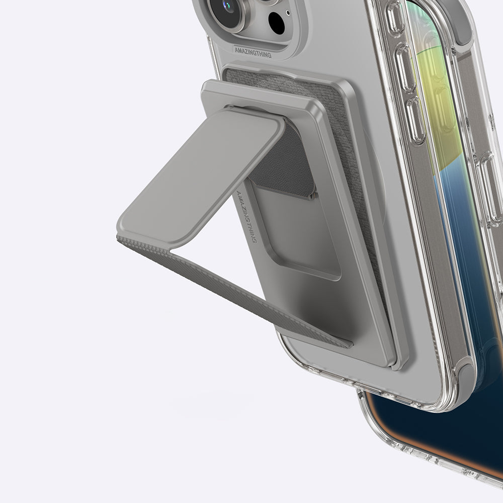 Apple iPhone 16 Pro Max Kılıf M-safe Şarj Özellikli Standlı Set Amazingthing Omni Adventure Serisi Kapak Rose Gold