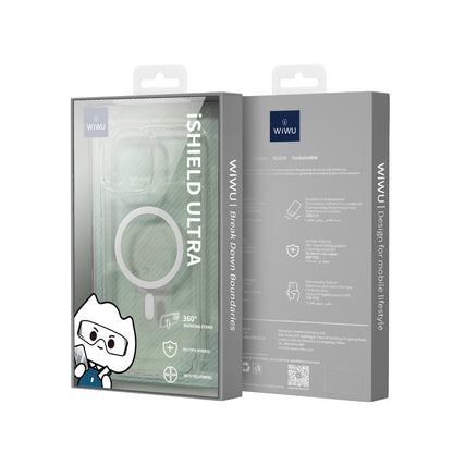 Apple iPhone 16 Pro Max Kılıf M-safe Şarj Özellikli Wiwu YXK-207 Invisible Pro Sert PC Kapak Şeffaf