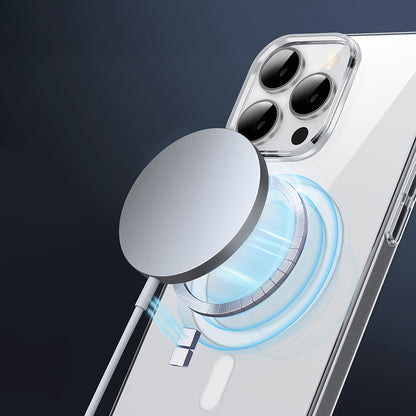 Apple iPhone 16 Pro Max Kılıf M-safe Şarj Özellikli Wiwu YXK-207 Invisible Pro Sert PC Kapak Şeffaf