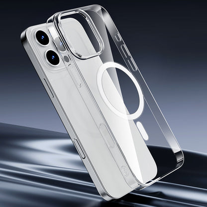 Apple iPhone 16 Pro Max Kılıf M-safe Şarj Özellikli Wiwu YXK-207 Invisible Pro Sert PC Kapak Şeffaf