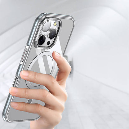 Apple iPhone 16 Pro Max Kılıf M-safe Şarj Özellikli Wlons Standlı Efsane Kapak Titanyum-Gold