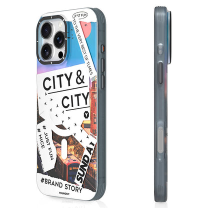Apple iPhone 16 Pro Max Kılıf M-safe Şarj Özellikli Youngkit A-City Serisi Kapak Pembe