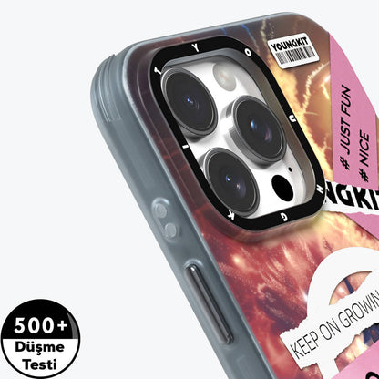 Apple iPhone 16 Pro Max Kılıf M-safe Şarj Özellikli Youngkit A-City Serisi Kapak Beyaz