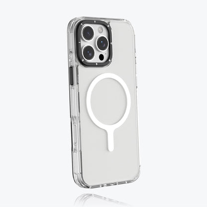 Apple iPhone 16 Pro Max Kılıf M-safe Şarj Özellikli YoungKit Crystal Color Serisi Kapak Gri