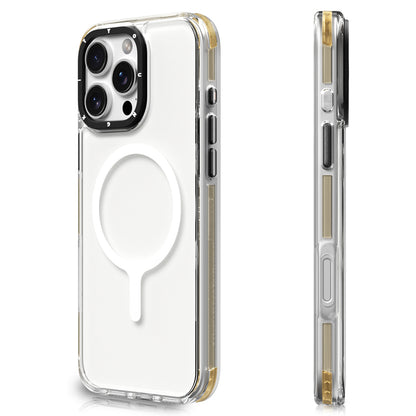 Apple iPhone 16 Pro Max Kılıf M-safe Şarj Özellikli YoungKit Crystal Color Serisi Kapak Gri