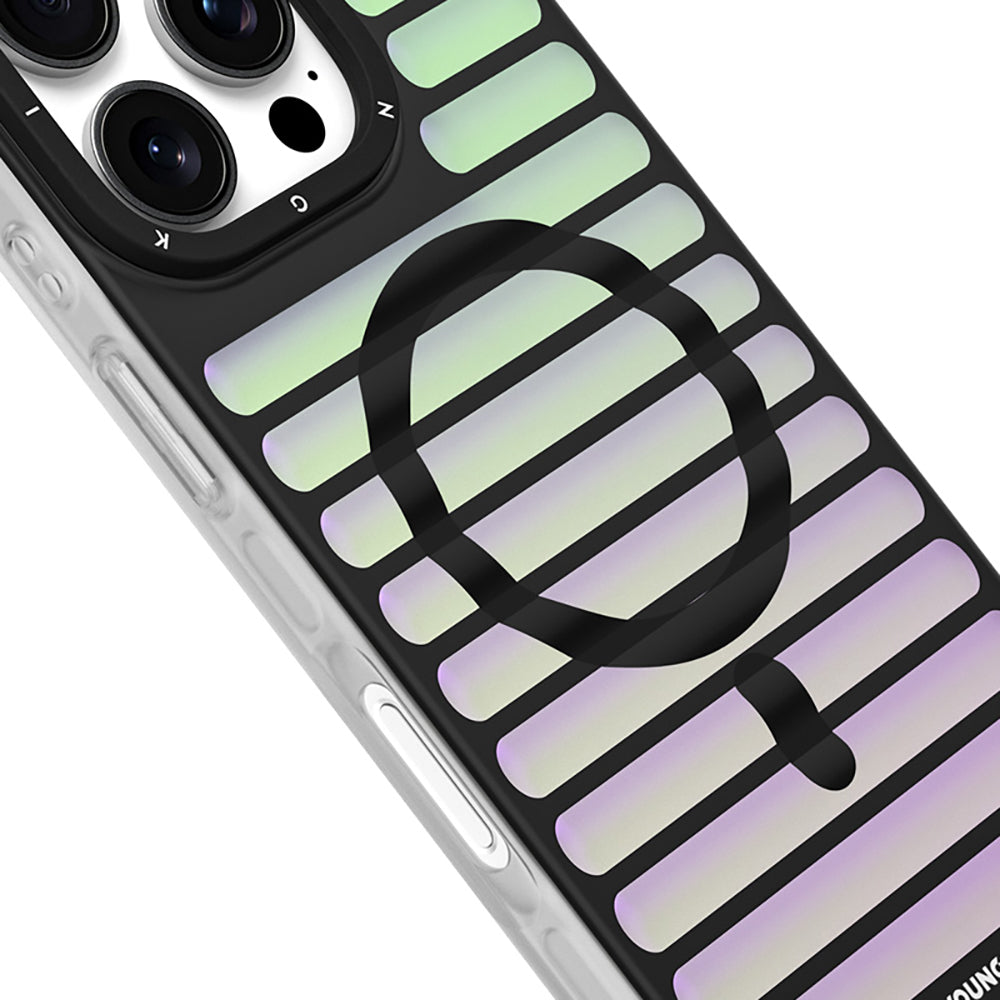 Apple iPhone 16 Pro Max Kılıf M-safe Şarj Özellikli Youngkit Geek Serisi Kapak Beyaz