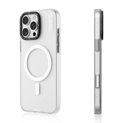 Apple iPhone 16 Pro Max Kılıf M-safe Şarj Özellikli Youngkit Hidden Sand Serisi Kapak Beyaz