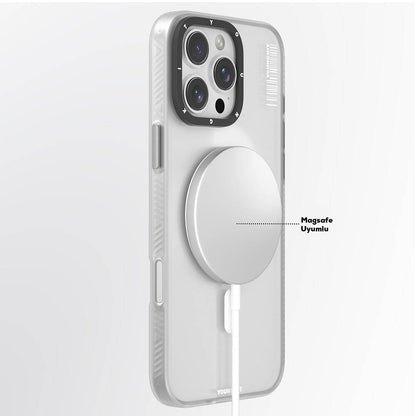 Apple iPhone 16 Pro Max Kılıf M-safe Şarj Özellikli Youngkit Hidden Sand Serisi Kapak Gold