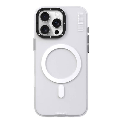 Apple iPhone 16 Pro Max Kılıf M-safe Şarj Özellikli Youngkit Hidden Sand Serisi Kapak Siyah