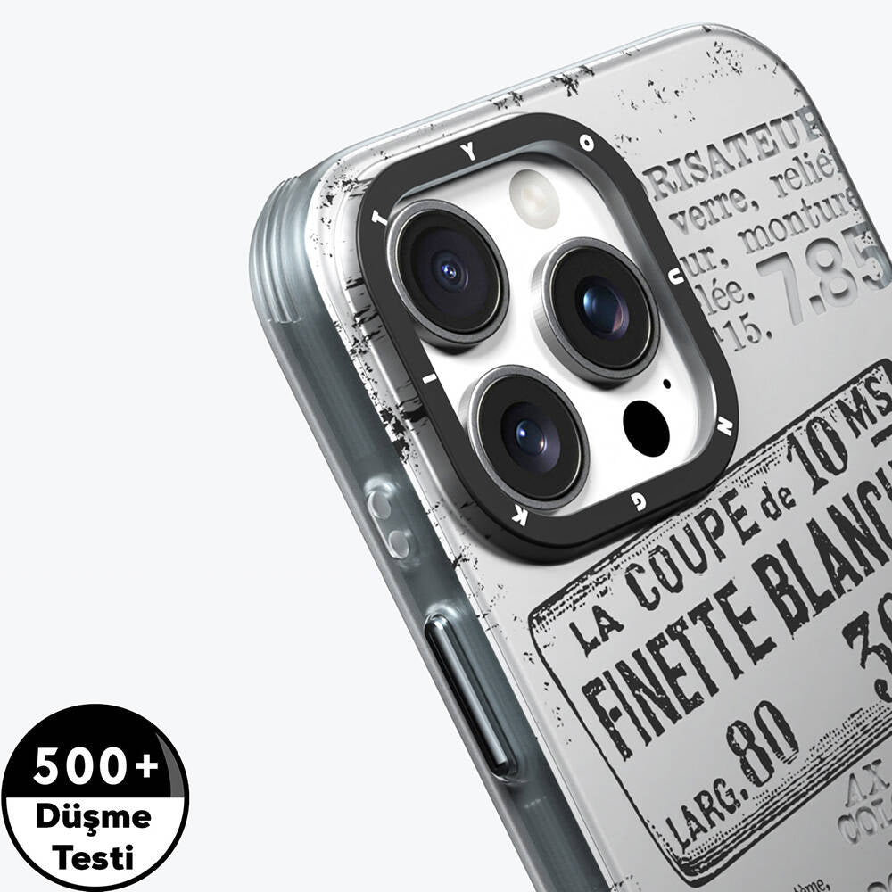 Apple iPhone 16 Pro Max Kılıf M-safe Şarj Özellikli Youngkit Literary Serisi Retro Magz Kapak Gri