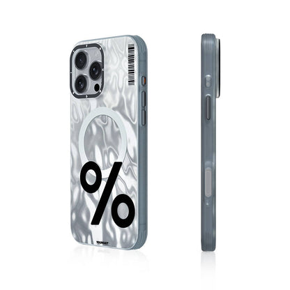 Apple iPhone 16 Pro Max Kılıf M-safe Şarj Özellikli Youngkit Mathematical Serisi Kapak Gümüş