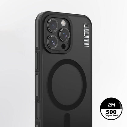 Apple iPhone 16 Pro Max Kılıf M-safe Şarj Özellikli Youngkit Rock Sand Serisi Kapak Gold