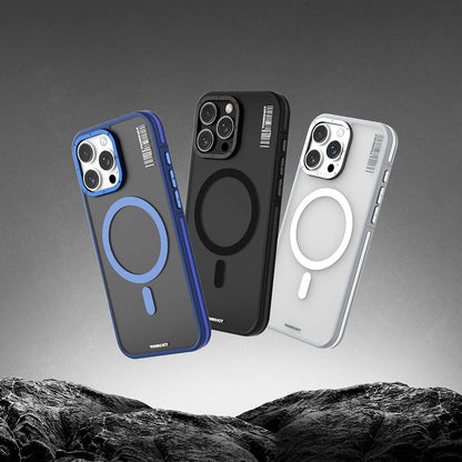 Apple iPhone 16 Pro Max Kılıf M-safe Şarj Özellikli Youngkit Rock Sand Serisi Kapak Mavi