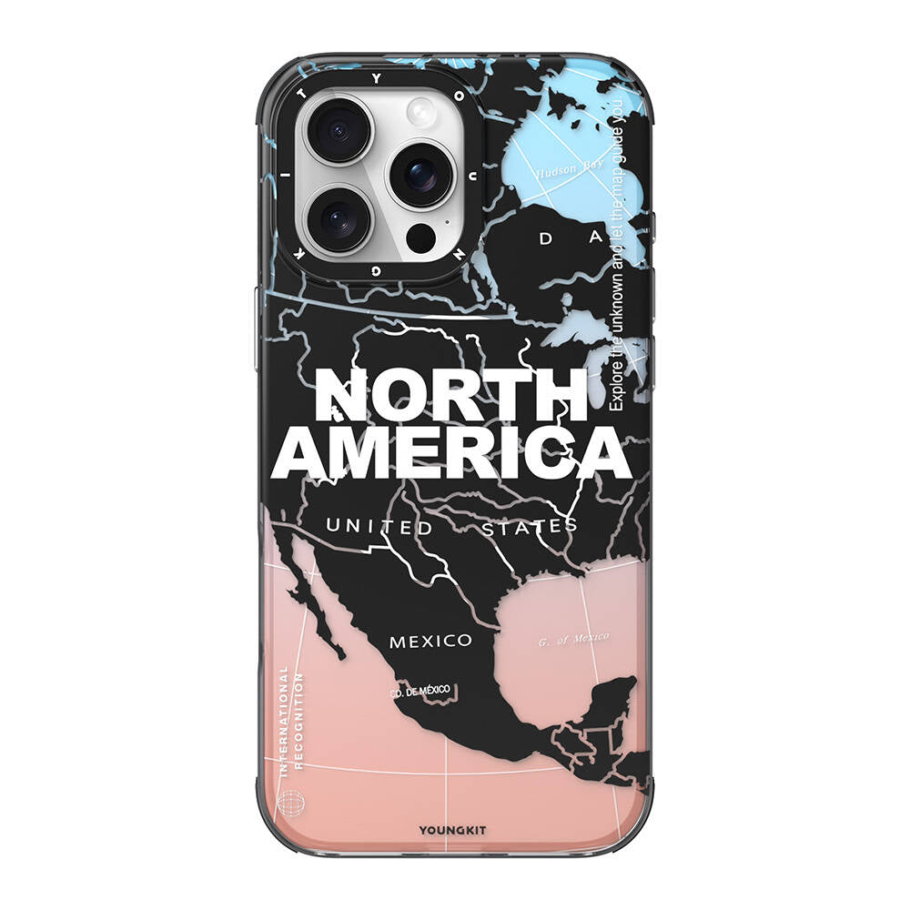 Apple iPhone 16 Pro Max Kılıf M-safe Şarj Özellikli Youngkit Universal Serisi Kapak Siyah-Beyaz