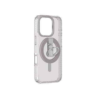 Apple iPhone 16 Pro Max Kılıf M-safe Şarj Özellikli Yüzük Standlı Amazingthing Titan Pro Serisi Kapak Siyah