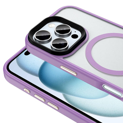 Apple iPhone 16 Pro Max Kılıf Mat Arka Yüzey Wireless Şarj Özellikli Zore Flet M-safe Kapak Titanyum-Gri