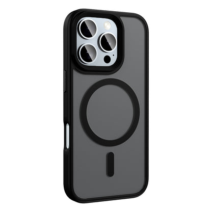 Apple iPhone 16 Pro Max Kılıf Mat Arka Yüzey Wireless Şarj Özellikli Zore Flet M-safe Kapak Rose Brown