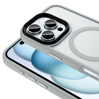 Apple iPhone 16 Pro Max Kılıf Mat Arka Yüzey Wireless Şarj Özellikli Zore Flet M-safe Kapak Yeşil