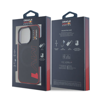 Apple iPhone 16 Pro Max Kılıf Redbull Orjinal Lisanslı M-safe Şarj Özellikli Çift Katmanlı Sert PC Büyük Boy MV Kapak Lacivert