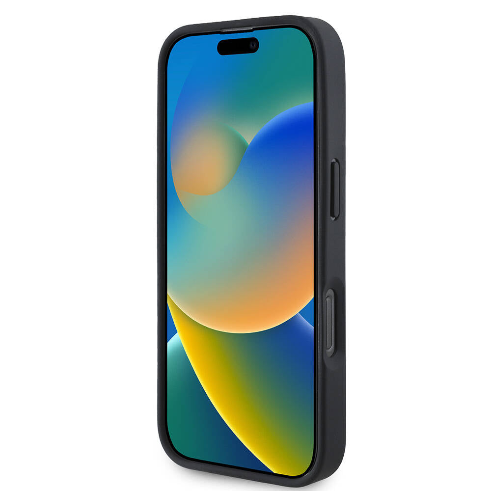 Apple iPhone 16 Pro Max Kılıf U.S. Polo Assn. Orjinal Lisanslı M-safe Şarj Özellikli Circle ve Double Horse Logolu Deri Kapak Siyah