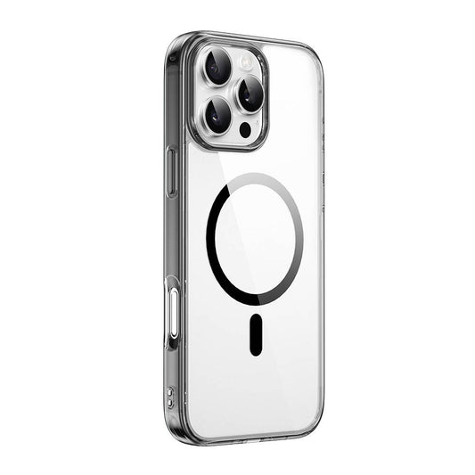 Apple iPhone 16 Pro Max Kılıf Wiwu MCC-101 iShield Pro Serisi M-safe Şarj Özellikli Crystal Sert PC Kapak