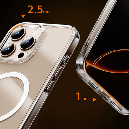 Apple iPhone 16 Pro Max Kılıf Wiwu MCC-102 Magnetic Crystal Sert PC Kapak Şeffaf