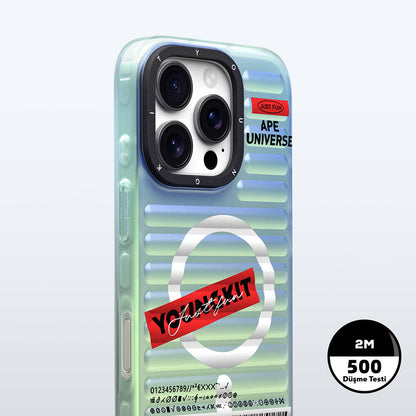 Apple iPhone 16 Pro Max M-safe Şarj Özellikli Youngkit Chameleon Serisi Kapak Kırmızı