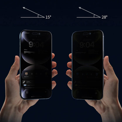 Apple iPhone 16 Pro Wiwu GT-015 Özellikli Çok Katmanlı Temperli iPrivacy Cam Ekran Koruyucu 10'lu Paket Siyah