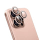 Apple iPhone 16 Pro Wiwu LG-006 Diamond Lens Guard Kolay Uygulama Aparatlı Kamera Lens Koruyucu Rose Gold