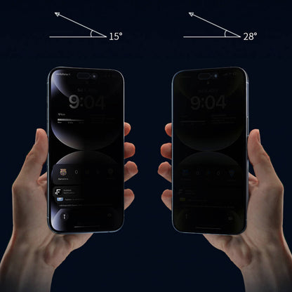 Apple iPhone 16 Wiwu Wi-SQ009 Easy Install iPrivacy 360° Anti-Peep Oleofobik Temperli Cam Ekran Koruyucu + Kolay Uygulama Aparatlı Siyah