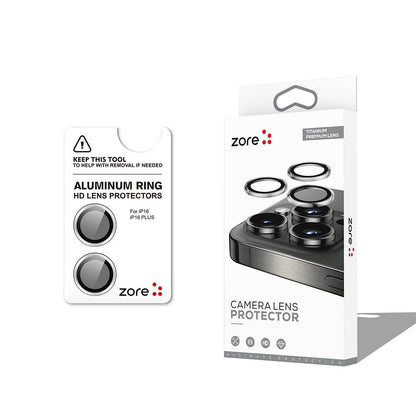Apple iPhone 16 Zore CL-12 Premium Safir Parmak İzi Bırakmayan Anti-Reflective Kamera Lens Koruyucu
