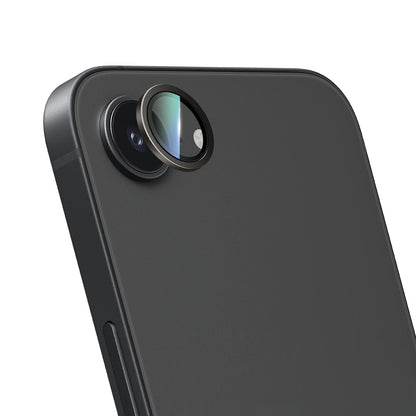 Apple iPhone 16E CaseWorld Alloy Serisi Oleofobik Anti Reflective Kamera Lens Koruyucu Siyah