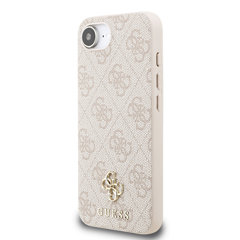 Apple iPhone 16E Kılıf Guess Orjinal Lisanslı M-safe Şarj Özellikli Small 4G Classic Kapak Pembe