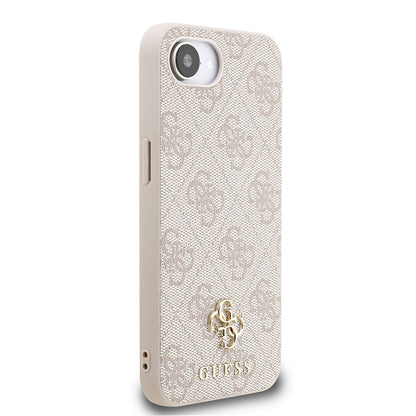 Apple iPhone 16E Kılıf Guess Orjinal Lisanslı M-safe Şarj Özellikli Small 4G Classic Kapak Pembe