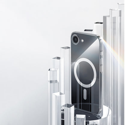 Apple iPhone 16E Kılıf M-safe Şarj Özellikli Benks Crystal Serisi Şeffaf Kapak Şeffaf