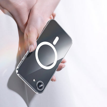 Apple iPhone 16E Kılıf M-safe Şarj Özellikli Benks Crystal Serisi Şeffaf Kapak Şeffaf