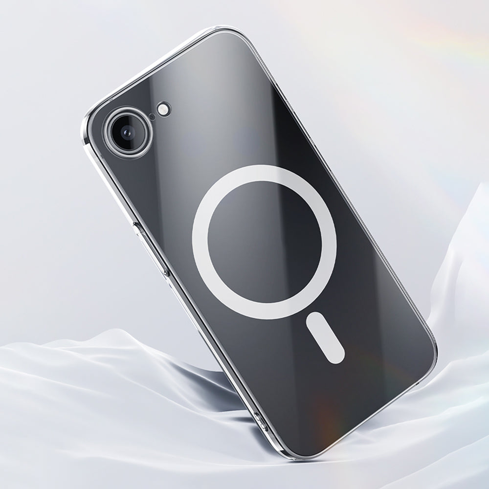 Apple iPhone 16E Kılıf M-safe Şarj Özellikli Benks Crystal Serisi Şeffaf Kapak Şeffaf