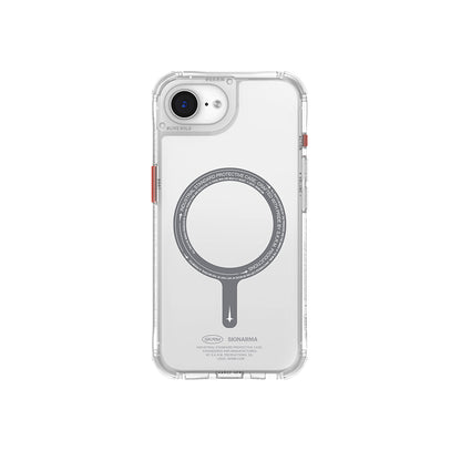 Apple iPhone 16E Kılıf M-safe Şarj Özellikli Şeffaf Airbag Tasarımlı Skinarma Saido Kapak Siyah