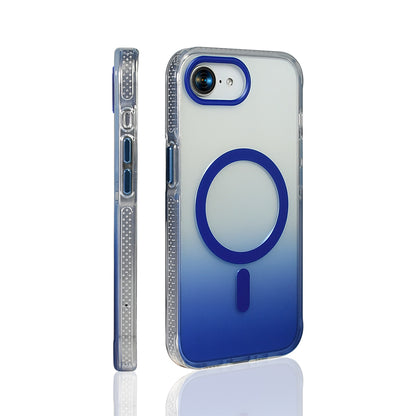 Apple iPhone 16E Kılıf M-safe Şarj Özellikli Transparan Renk Geçişli Zore Toros Kapak Rose Pembe