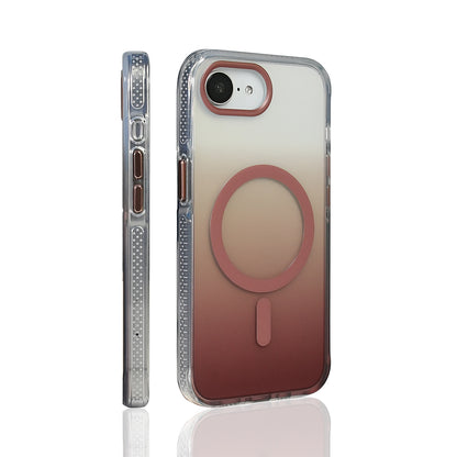 Apple iPhone 16E Kılıf M-safe Şarj Özellikli Transparan Renk Geçişli Zore Toros Kapak Gold