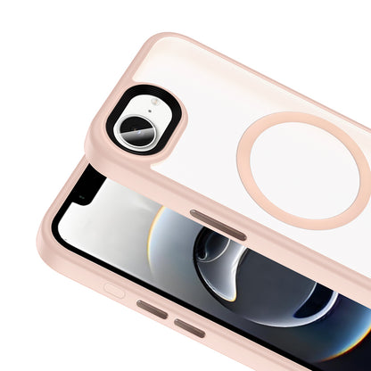 Apple iPhone 16E Kılıf Mat Arka Yüzey Wireless Şarj Özellikli Zore Flet M-safe Kapak Titanyum-Gri