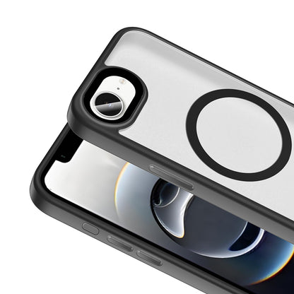 Apple iPhone 16E Kılıf Mat Arka Yüzey Wireless Şarj Özellikli Zore Flet M-safe Kapak Titanyum-Gri