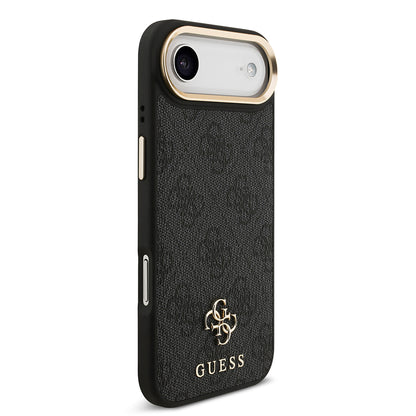 Apple iPhone 17 Air Guess Orjinal Lisanslı 4G ve Yazı Logolu Kılıf + Ekran Koruyucu + Lens Koruyucu 3in1 Aksesuar Seti Siyah