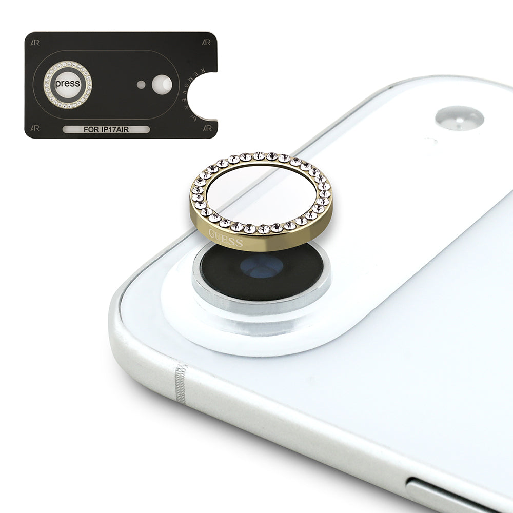 Apple iPhone 17 Air Guess Orjinal Lisanslı 4G ve Yazı Logolu Kılıf + Ekran Koruyucu + Lens Koruyucu 3in1 Aksesuar Seti Kahverengi