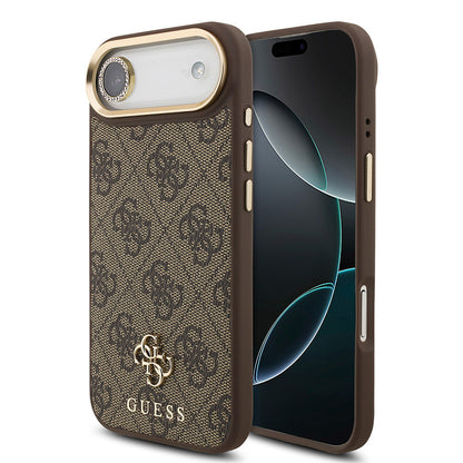 Apple iPhone 17 Air Guess Orjinal Lisanslı 4G ve Yazı Logolu Kılıf + Ekran Koruyucu + Lens Koruyucu 3in1 Aksesuar Seti Siyah